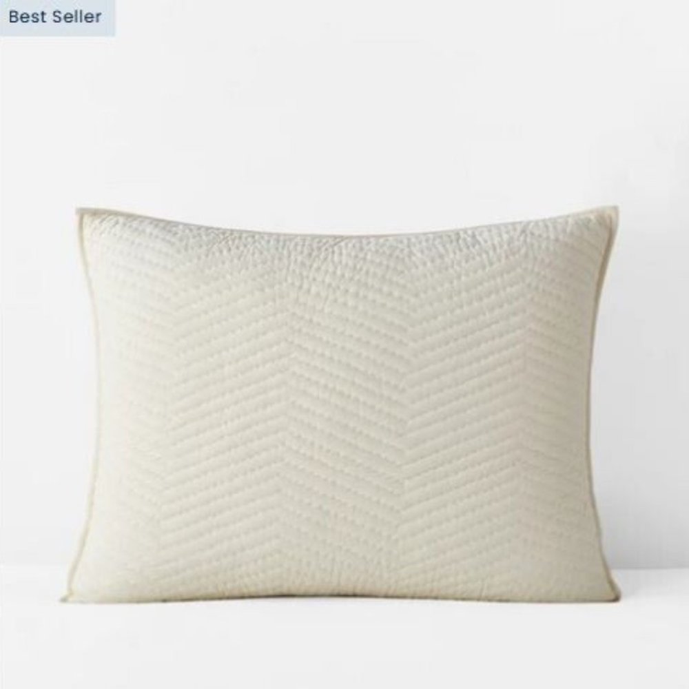 The Company Store Buff Cotton Voile Standard Sham